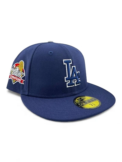 Los Angeles Dodgers Navy on "White Outline Color Pack"  2024 WS Champs Patch UV New Era 59FIFTY Fitted Hat