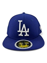 Kids Los Angeles Dodgers Royal Blue Cooperstown Gray UV Custom New Era 59FIFTY Fitted Hat
