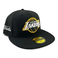 Los Angeles Lakers Black "Royalty Collection"  NBA Finals Patch UV New Era 59FIFTY Fitted Hat