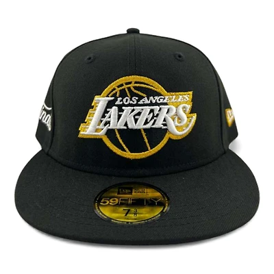 Los Angeles Lakers Black "Royalty Collection"  NBA Finals Patch UV New Era 59FIFTY Fitted Hat