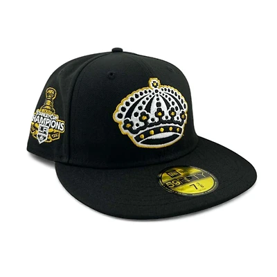 Los Angeles Kings Black "Royalty Collection" 2012 Stanley Cup Champs Patch UV New Era 59FIFTY Fitted Hat