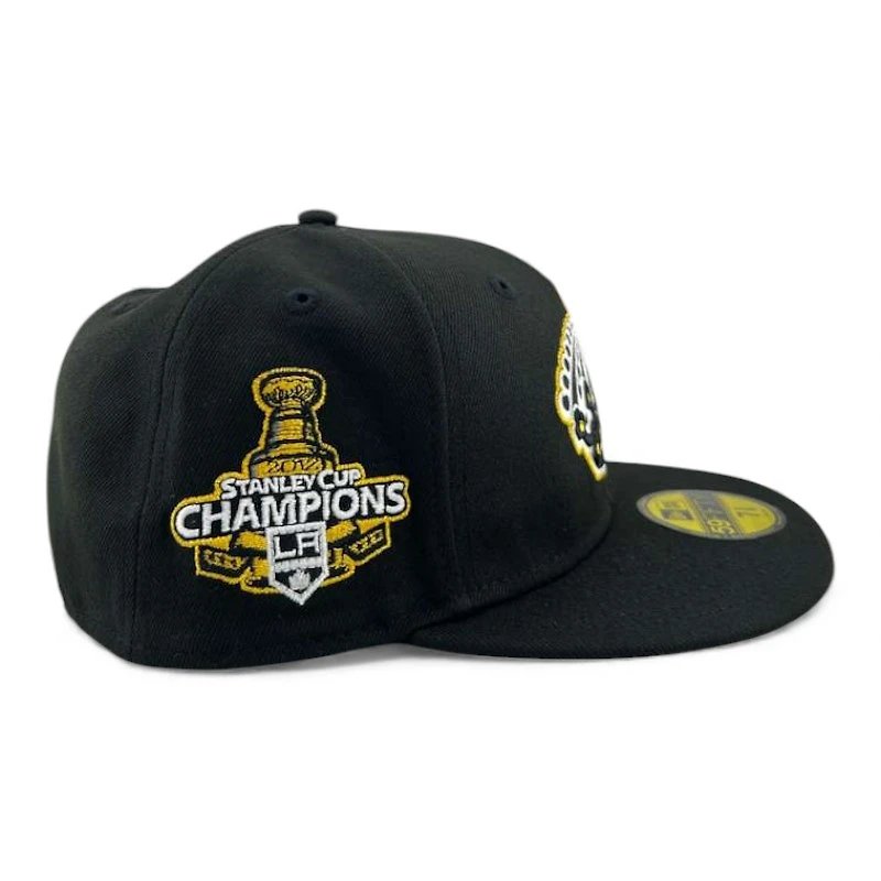 Los Angeles Kings Black "Royalty Collection" 2012 Stanley Cup Champs Patch UV New Era 59FIFTY Fitted Hat