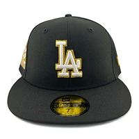 Los Angeles Dodgers Black "Royalty Collection" First WS Patch UV New Era 59FIFTY Fitted Hat