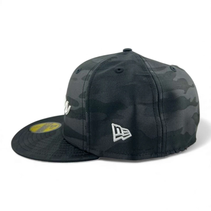 Los Angeles Dodgers Black Camo "GNX" 2024 WS Champs Patch Gray UV New Era 59FIFTY Fitted Hat