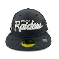 Las Vegas Raiders Black Camo "GNX" Super Bowl XI Patch Gray UV New Era 59FIFTY Fitted Hat