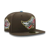Anaheim Angels Walnut Brown 40th Anniversary Icy Blue UV New Era 59FIFTY Fitted Hat