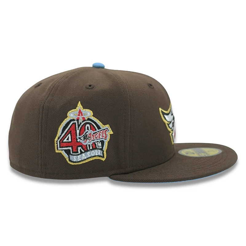 Anaheim Angels Walnut Brown 40th Anniversary Icy Blue UV New Era 59FIFTY Fitted Hat