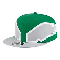 Philadelphia Eagles Kelly Green and Grey NFL Helmet Pack New Era 9FIFTY Snapback Hat