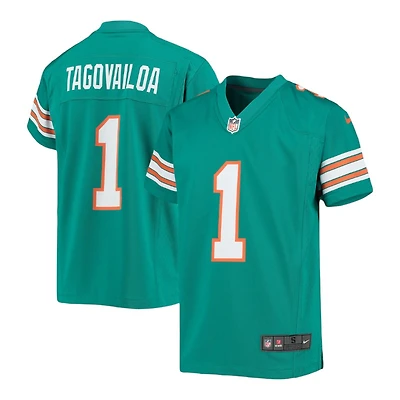 Youth Miami Dolphins Tua Tagovailoa Nike Aqua Alternate Game Jersey