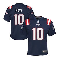 Youth New England Patriots Drake Maye Nike Navy Game Jersey