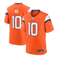 Youth Dallas Denver Broncos Bo Nix Nike Orange Game Jersey