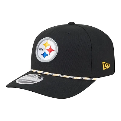 Pittsburgh Steelers Black Multi Rope New Era 9SEVENTY Stretch Snapback Hat