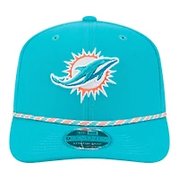 Miami Dolphins Aqua Multi Rope New Era 9SEVENTY Stretch Snapback Hat