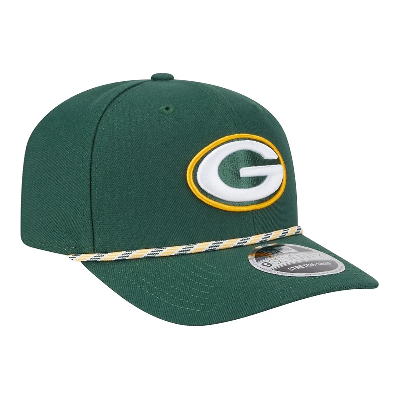 Green Bay Packers Green Multi Rope New Era 9SEVENTY Stretch Snapback Hat