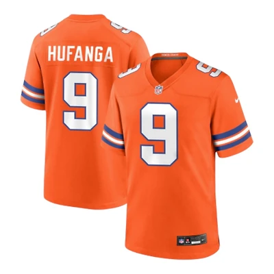 Denver Broncos Talanoa Hufanga Orange Crush Mile High Collection 1977 Throwback Player Nike Game Jersey