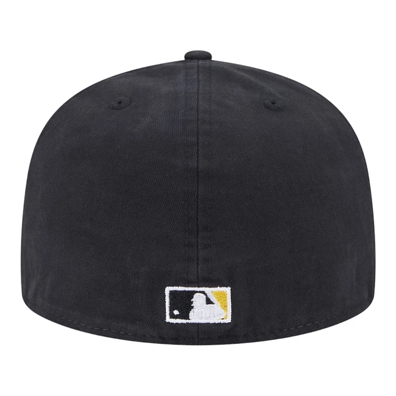 Pittsburgh Pirates Black Championship Side Flag New Era 59FIFTY A-Frame Fitted Hat