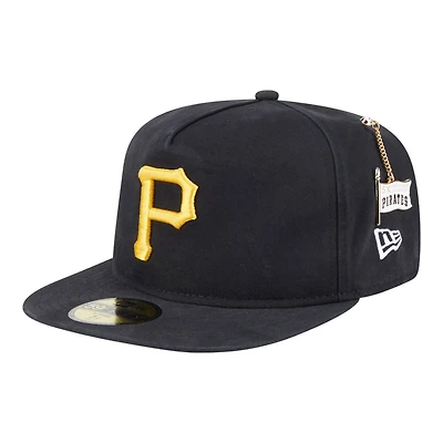 Pittsburgh Pirates Black Championship Side Flag New Era 59FIFTY A-Frame Fitted Hat