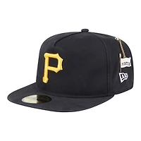 Pittsburgh Pirates Black Championship Side Flag New Era 59FIFTY A-Frame Fitted Hat