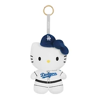 Los Angeles Dodgers White Hello Kitty 6 Inch Backpack Clip Keychain