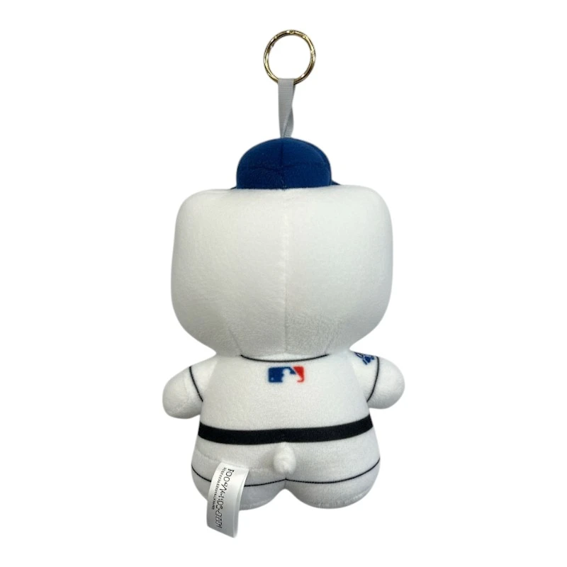 Los Angeles Dodgers White Hello Kitty 6 Inch Backpack Clip Keychain