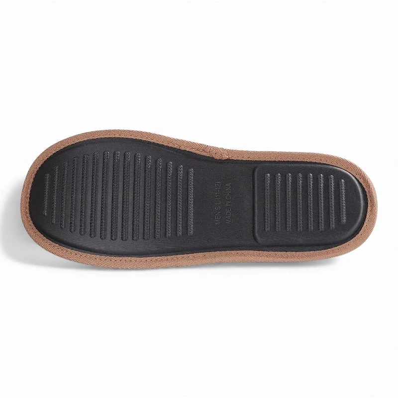 Men's Philadelphia Eagles Flannel Lined Brown Suede Scuff Slipper