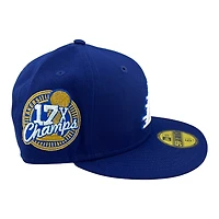 Los Angeles Lakers Royal Blue 17x Champs Patch Grey UV NBA New Era 59FIFTY Fitted Hat