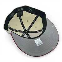 Hartford Yard Goats Chrome and Red with Gray UV MiLB New Era 59FIFTY Fitted Hat