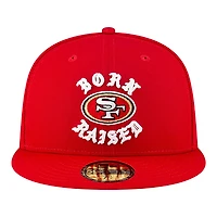 San Francisco 49ers Red Born x Raised New Era 59FIFTY Fitted Hat