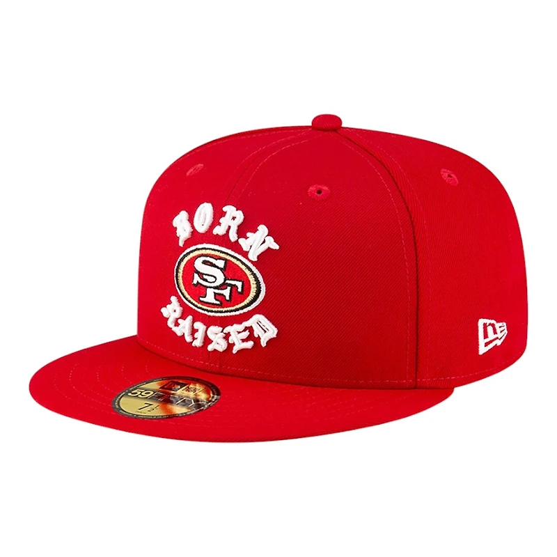 San Francisco 49ers Red Born x Raised New Era 59FIFTY Fitted Hat