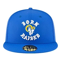 Los Angeles Rams Royal Blue Born x Raised New Era 59FIFTY Fitted Hat