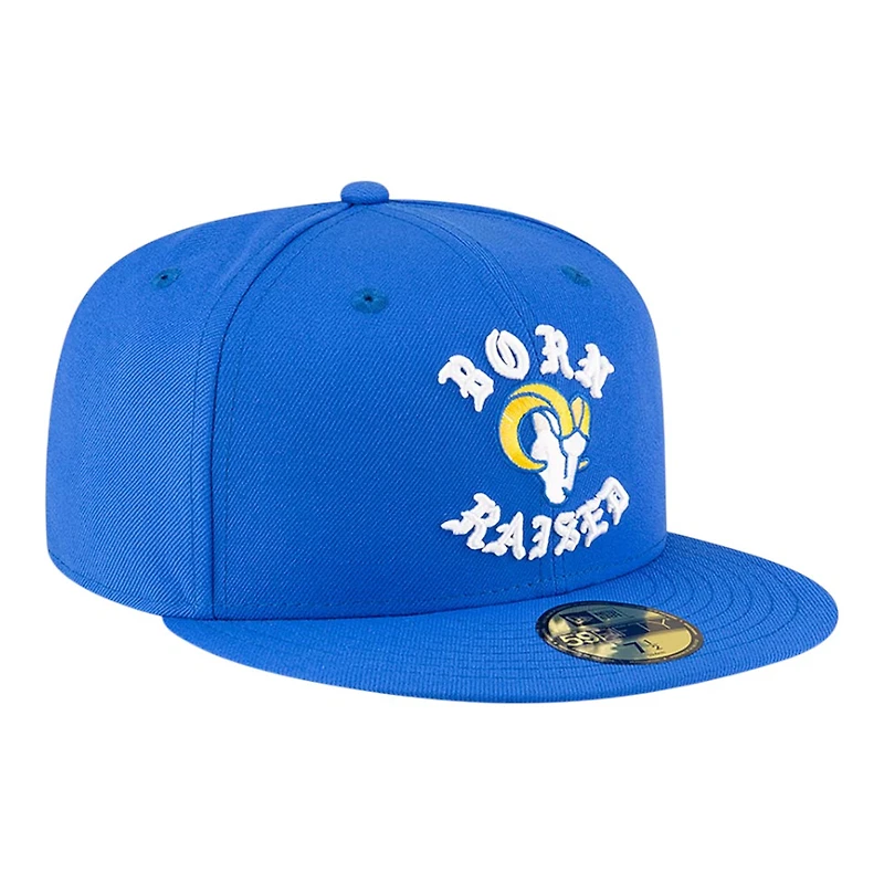 Los Angeles Rams Royal Blue Born x Raised New Era 59FIFTY Fitted Hat