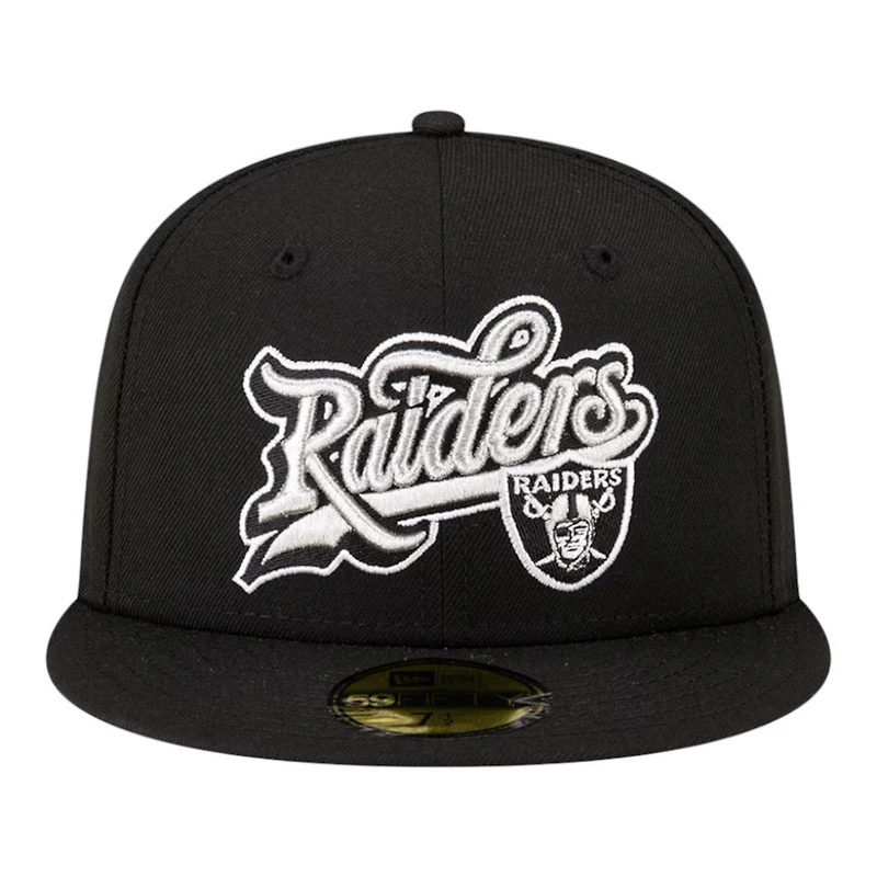 Las Vegas Raiders Black Born x Raised New Era 59FIFTY Fitted Hat