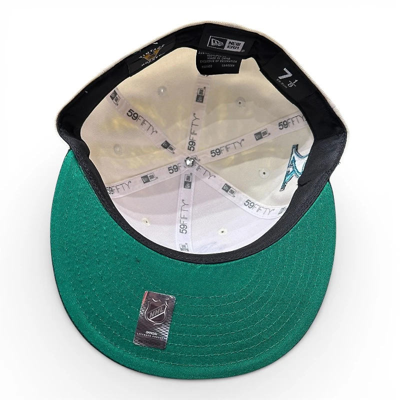 San Jose Sharks Chrome and Black 10th Anniversary Patch Green UV New Era 59FIFTY Fitted Hat