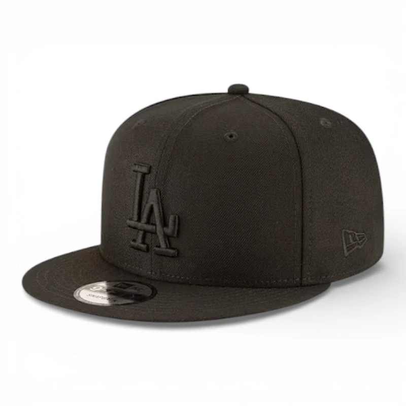 Los Angeles Dodgers Black on Black with Gold 2025 World Series Patch Grey UV New Era 9FIFTY Snapback Hat