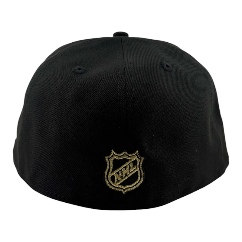 Vegas Golden Knights Black and Red 2017-18 Inaugural Season Patch Grey UV New Era 59FIFTY Fitted Hat
