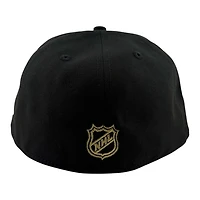 Vegas Golden Knights Black and Red 2017-18 Inaugural Season Patch Grey UV New Era 59FIFTY Fitted Hat