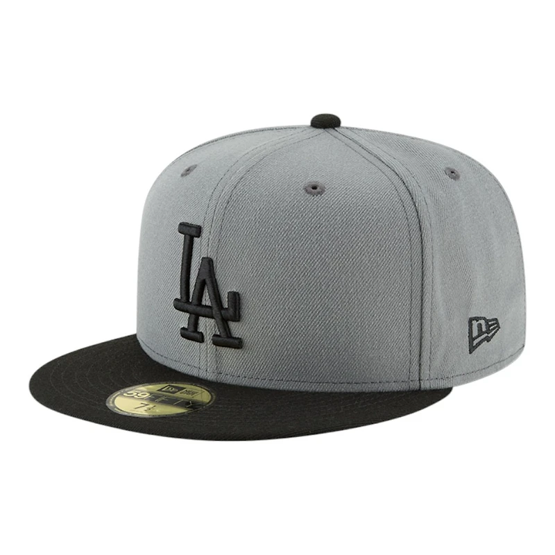 Los Angeles Dodgers Grey and Black 2025 Back-to-Back World Series Champs Circle Patch UV New Era 59FIFTY Fitted Hat
