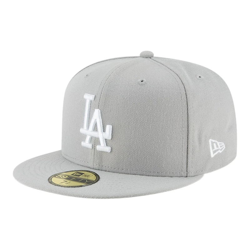 Los Angeles Dodgers Gray Back-to-Back World Series Champs Baseball Diamond Patch Grey UV New Era 59FIFTY Fitted Hat