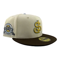 San Jose Giants Chrome and Brown 30th Anniversary Patch Icy Blue UV New Era 59FIFTY Fitted Hat