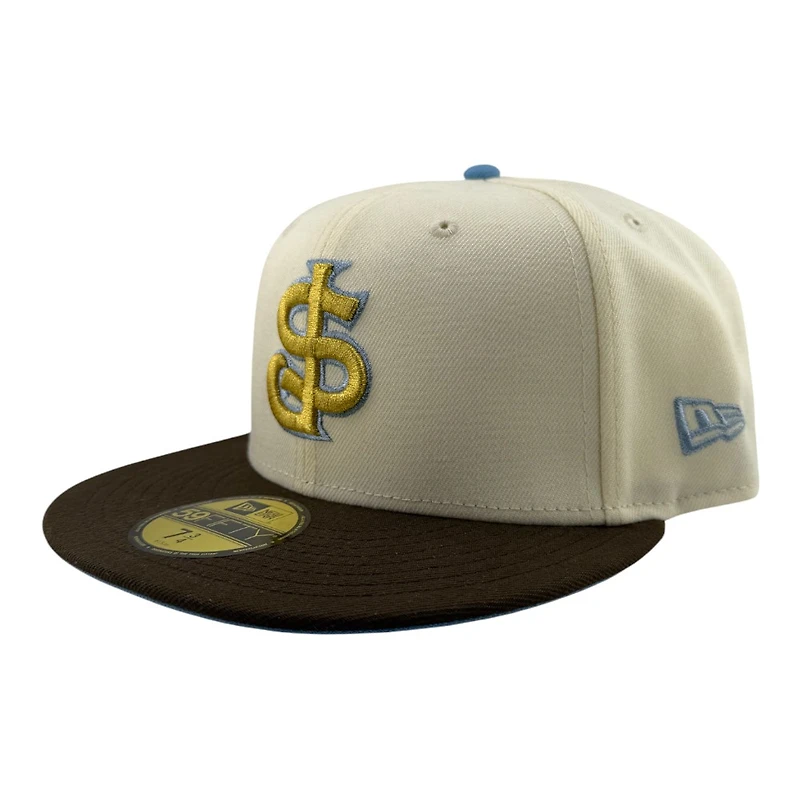 San Jose Giants Chrome and Brown 30th Anniversary Patch Icy Blue UV New Era 59FIFTY Fitted Hat