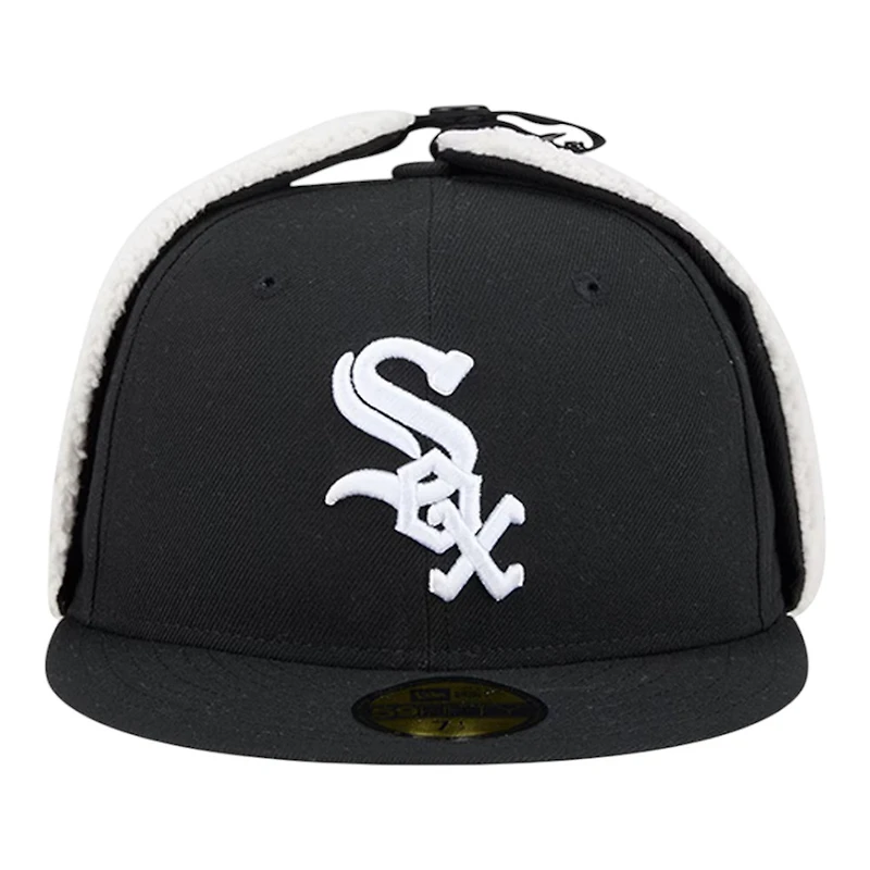 Chicago White Sox Black Dog Ear Classic New Era 59FIFTY Fitted Hat