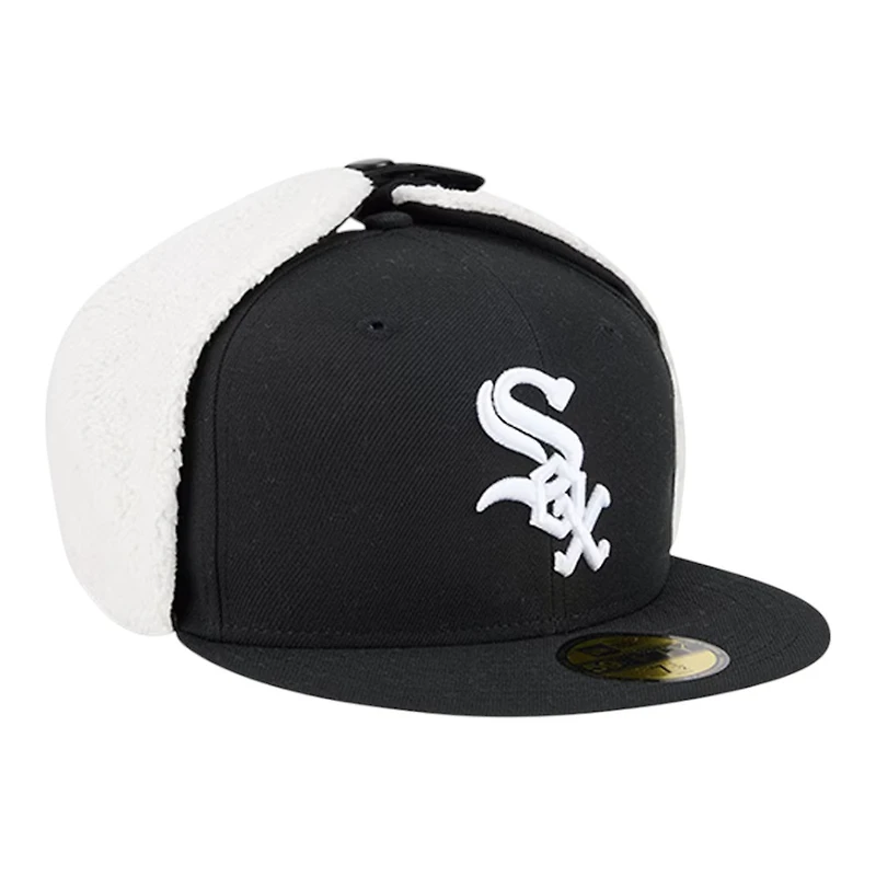 Chicago White Sox Black Dog Ear Classic New Era 59FIFTY Fitted Hat
