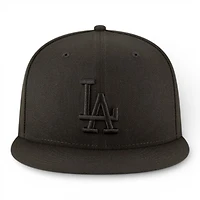 Los Angeles Dodgers Black on Black 2025 World Series Champions Locker Room Patch Grey UV New Era 9FIFTY Snapback Hat