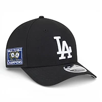 Los Angeles Dodgers Black Back-to-Back World Series Champs Ring Patch Grey UV New Era 9FORTY M-Crown Adjustable Hat