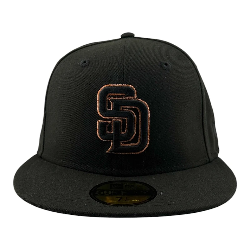 San Diego Padres Black with Copper Metallic Stitching 40th Anniversary Patch New Era 59FIFTY Fitted Hat