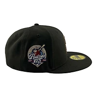 San Diego Padres Black with Copper Metallic Stitching 40th Anniversary Patch New Era 59FIFTY Fitted Hat