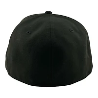 New York Yankees Black with Light Blue Metallic Stitching 2000 WS Patch Era 59FIFTY Fitted Hat