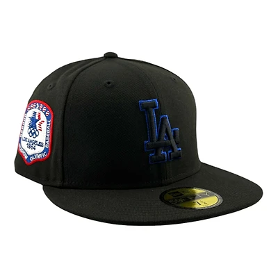 Los Angeles Dodgers Black with Royal Blue Metallic Stitching 2000 WS Patch New Era 59FIFTY Fitted Hat