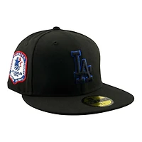 Los Angeles Dodgers Black with Royal Blue Metallic Stitching 2000 WS Patch New Era 59FIFTY Fitted Hat