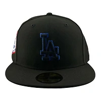 Los Angeles Dodgers Black with Royal Blue Metallic Stitching 2000 WS Patch New Era 59FIFTY Fitted Hat